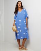 Robe 100% Lin Coline bleu indigo