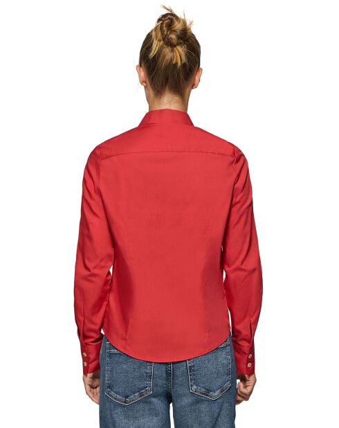 Chemise Rigby Go W Slim Poplin rouge