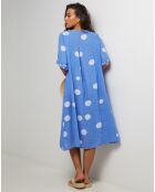 Robe 100% Lin Coline bleu indigo