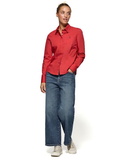 Chemise Rigby Go W Slim Poplin rouge