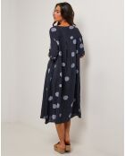 Robe 100% Lin Coline bleu marine