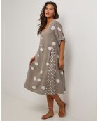 Robe 100% Lin Coline taupe