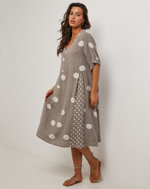Robe 100% Lin Coline taupe