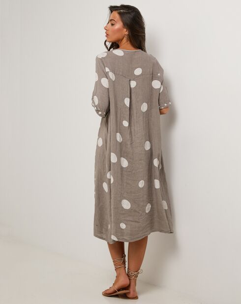 Robe 100% Lin Coline taupe
