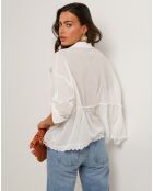 Chemise 100% Lin Suzanne blanche