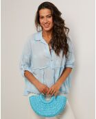 Chemise 100% Lin Jade bleu ciel