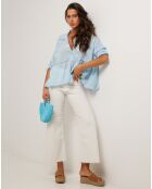 Chemise 100% Lin Jade bleu ciel