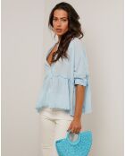 Chemise 100% Lin Jade bleu ciel