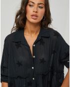 Chemise 100% Lin Jade noire