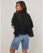 Chemise 100% Lin Jade noire