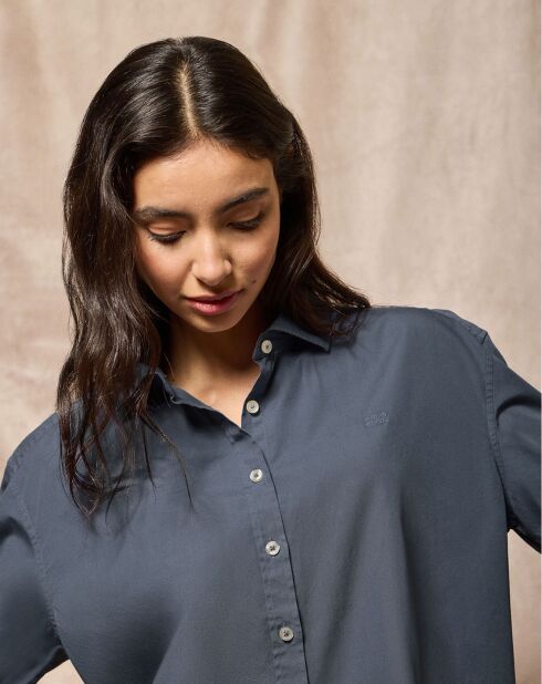 Chemise Block Pc W Loose denim bleue