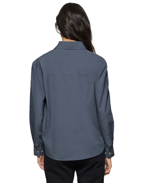 Chemise Block Pc W Loose denim bleue