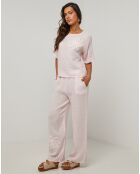 Pantalon 100% Lin Amanda rose pâle