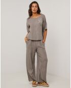 Pantalon 100% Lin Amanda taupe