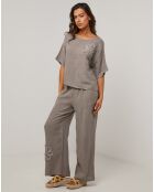Pantalon 100% Lin Amanda taupe