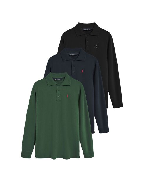 3 Polos multicolores