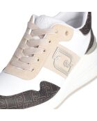 Baskets en Cuir Alyssa blanc/marron