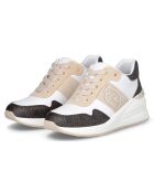 Baskets en Cuir Alyssa blanc/marron