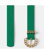 Ceinture en Cuir verte
