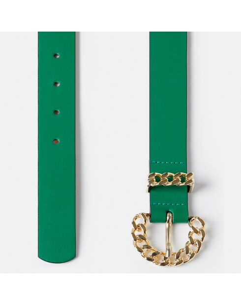 Ceinture en Cuir verte