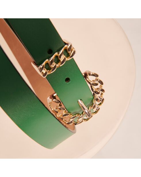 Ceinture en Cuir verte