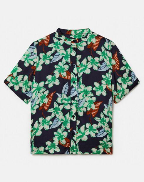 Chemise à motif fleurs nocturne