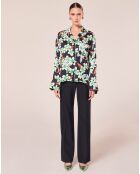 Chemise à motif fleurs nocturne