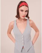Gilet en tissu flammé bleu
