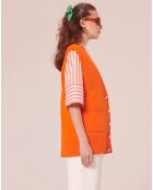 Pull en Laine mérinos & Alpaga orange