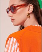 Pull en Laine mérinos & Alpaga orange