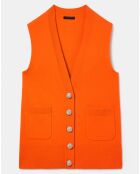 Pull en Laine mérinos & Alpaga orange