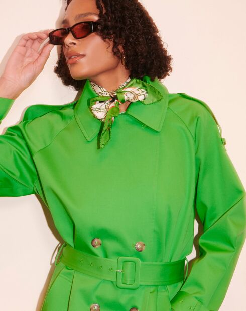 Trench-coat en Coton Biologique vert
