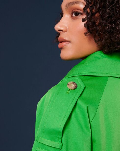 Trench-coat en Coton Biologique vert