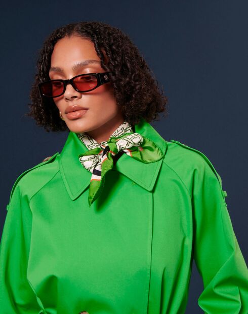 Trench-coat en Coton Biologique vert