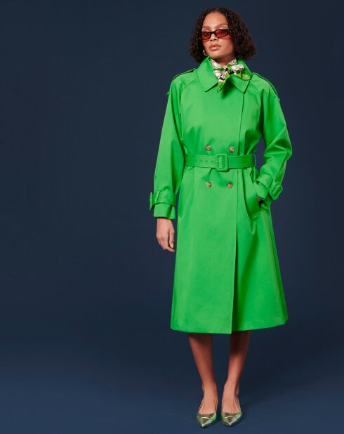Trench-coat en Coton Biologique vert