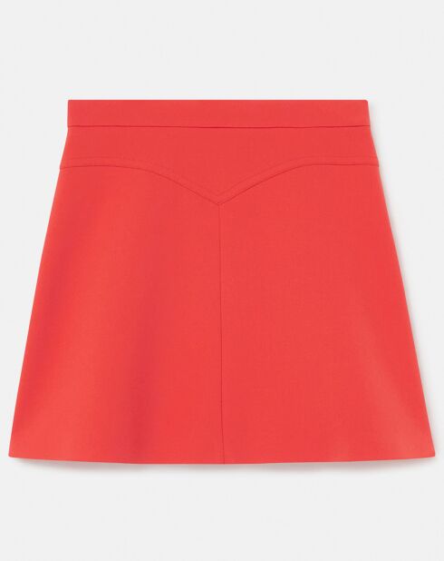 Jupe en toile double corail