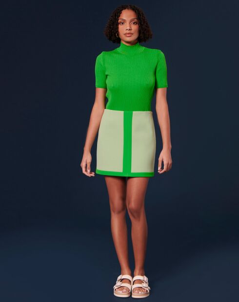Jupe en toile double jade