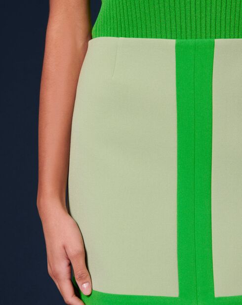 Jupe en toile double jade