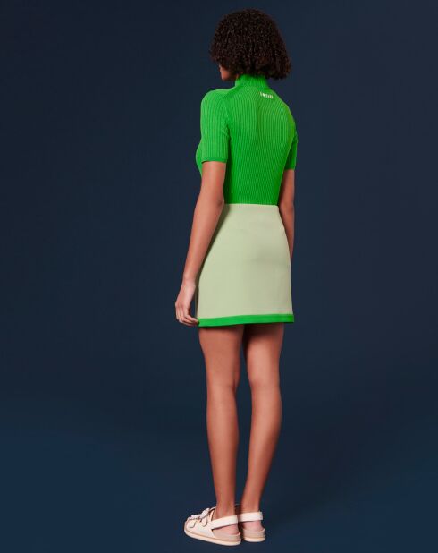 Jupe en toile double jade