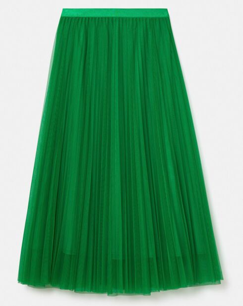 Jupe en tulle plissée verte