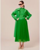 Jupe en tulle plissée verte