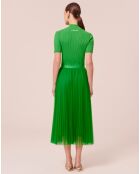 Jupe en tulle plissée verte