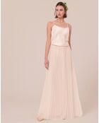 Jupe en tulle plissée ecrue