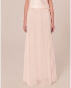 Jupe en tulle plissée ecrue