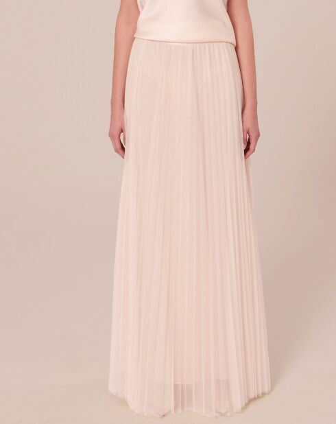 Jupe en tulle plissée ecrue