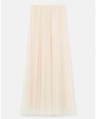 Jupe en tulle plissée ecrue