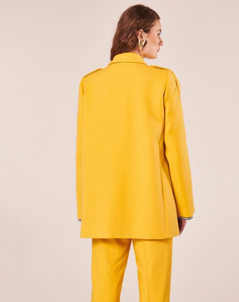 Manteau en double coton jaune