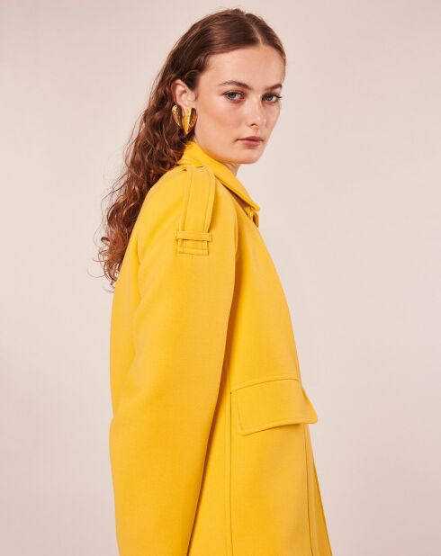 Manteau en double coton jaune