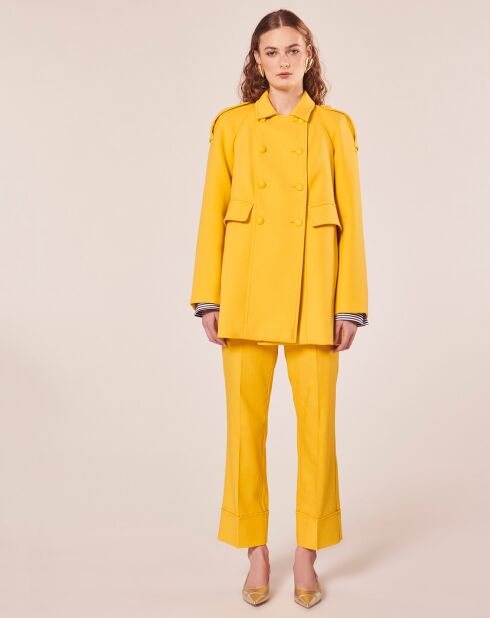 Manteau en double coton jaune