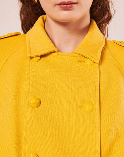 Manteau en double coton jaune